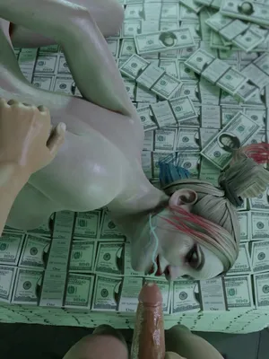 Extended Version, New Footage! Harley Quinn Sucks Dick On A Pile Of Money!