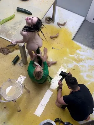#Asshole #Fetish #Giant Dildo #Food #Anna De Ville #Behind The Scenes #Brittany Bardot #Power Fetish.com #Vertical Porn