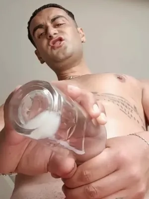 #Tattoo #Cumshot #Solo #Gay #Latino #Jerking Off #Vertical Porn #Giantess #Cum In Glass