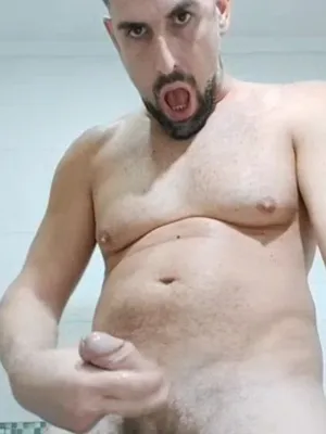 #Cumshot #Solo #Gay #Bearded #Jerking Off #Chubby
