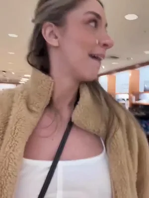 Hot as fuck baby-doll teasing in a bear skin, turning that store into a wet pussy convention.