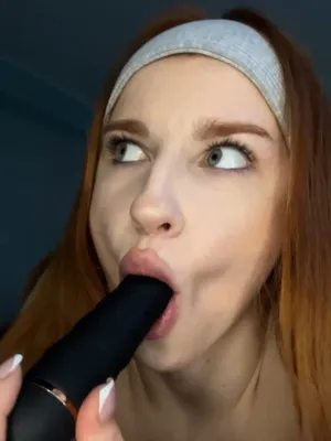 #Redhead #Dildo #Petite #Onlyfans #Teasing #Dildo Blowjob #Vertical Porn