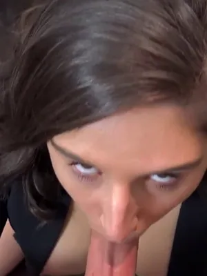 #Blowjob #Brunette #Big Cock #Swallow #Vertical Porn #Mouth Cumshot