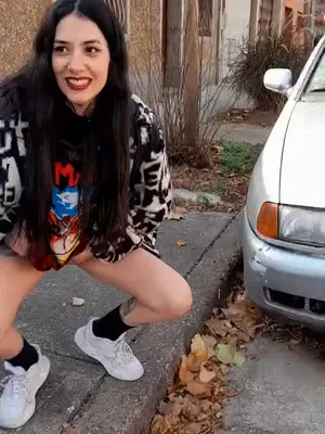 Car-side with brash diva, divinely letting loose her pussy’s golden fuck-water.