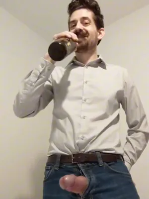 #Cumshot #Big Cock #Solo #Jeans #Gay #Jerking Off #Hard Cock #Vertical Porn #Drinking #Moustache