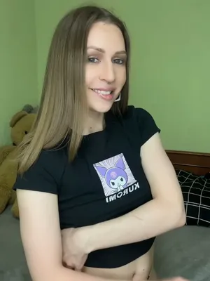 #Nipple Piercing #Flashing Tits #Lingerie #Solo #Onlyfans #Teasing #Natural Tits #Sexy #Cute Girl #Bedroom Selfie #Kuromi Shirt