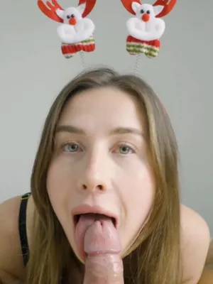 #Big Tits #Blowjob #Brunette #Beautiful #Shaved #Christmas #Cowgirl #POV #Fucking #Riding Dick #Vertical Porn #Mouth Cumshot