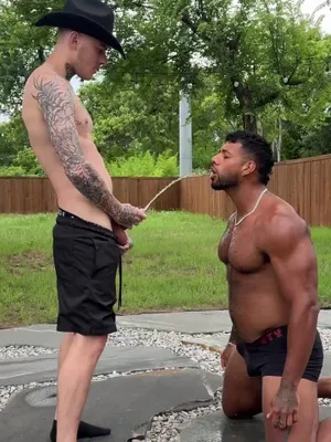 #Tattoo #Pissing #Muscular #Outdoor #Gay #Latino #Vertical Porn #Piss Drinking #Piss In Mouth #Garden Piss #Cowboy Hat