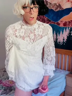 #Teen #Shemale #Glasses #Cumshot #Solo #Stockings #Dress #Colored Hair #Vertical Porn #Nose Piercing #Upskirt #Skinny #TS Evie