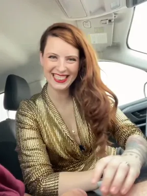 #MILF #Blowjob #Redhead #Car #Big Cock #Sloppy Blowjob #Balls Licking #Vertical Porn