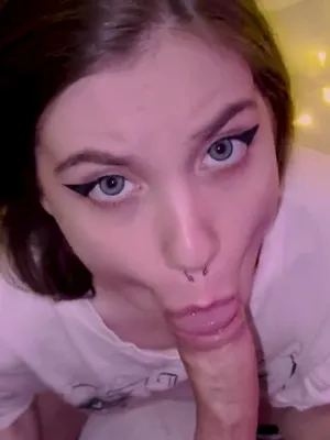 #Blowjob #Brunette #Small Tits #Piercing #POV #Pov Blowjob #Vertical Porn #Nose Piercing #18