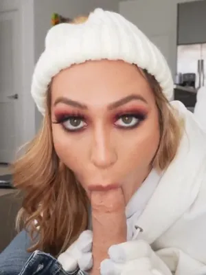 #Blowjob #Blonde #Deepthroat #Beautiful #Big Cock #Gloves #POV #Sloppy Blowjob #Vertical Porn