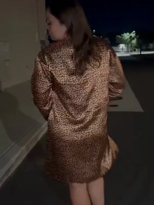 Fuck, Lupeandmicha’s wild pussy struts her stuff in leopard print on a public cock tease