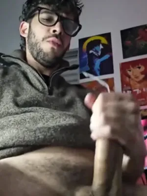 #Glasses #Cumshot #Solo #Gej #Hairy Cock #Walenie Konia #Plucie Na Kutasa