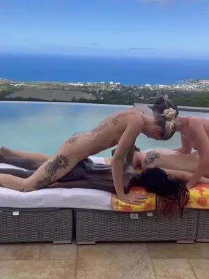 Threesome By The Sea – Black Goddesses Getting Wetter Than The Fucking Ocean