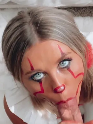 Crazy bitch sucked my cock before the Halloween Party