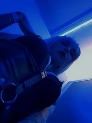 #Tattoo #Blonde #Lingerie #Solo #Onlyfans #Teasing #Sexy #Tattoo Girl #Harness #Spiked Choker #Blue Lighting