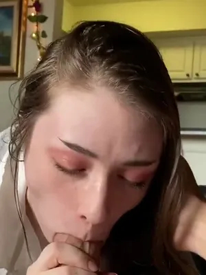 My Beautiful Teen GF Sucks a Big Cock