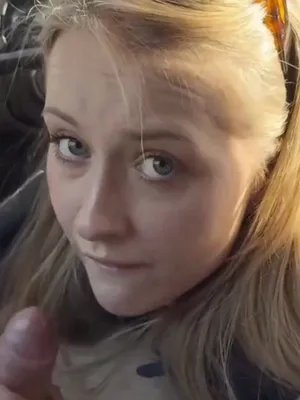 #Blowjob #Blonde #Deepthroat #Car #Swallow #POV #Sloppy Blowjob #Pretty Face #Vertical Porn #Mouth Cumshot