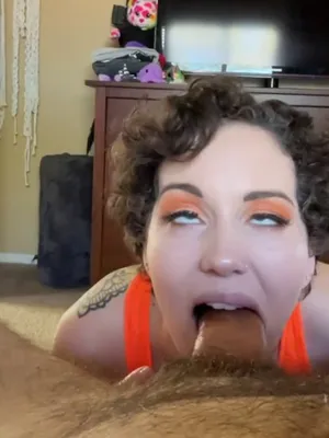 #Blowjob #Brunette #Deepthroat #Swallow #Short Hair #Vertical Porn #Mouth Cumshot