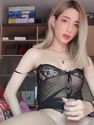 #Asian #Shemale #Blonde #Transparent #Lingerie #Cum #Solo #Thai #Jerking Off #Fake Tits #Ladyboy