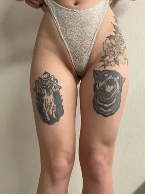 #Tattoo #Lingerie #Solo #Onlyfans #Thong #Sexy #Tattoo Girl #Lace Lingerie #Thigh Tattoos