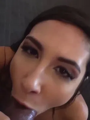 #Blowjob #Brunette #Deepthroat #Big Cock #Vertical Porn
