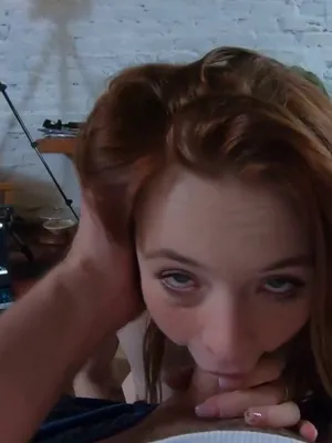 #Teen #Blowjob #Redhead #Petite #POV #Real Amateur #Vertical Porn