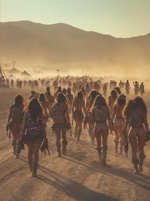 #露出 #Festival Sluts #パーティー #全裸 #Photoshoot #写真 #Desert #Burning Man #Nextgen Pics