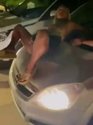 Bitch flaunting her big ass, pissing on the car all public-like. Fucking audacious.