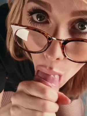 #Blowjob #Blonde #Glasses #Vertical Porn