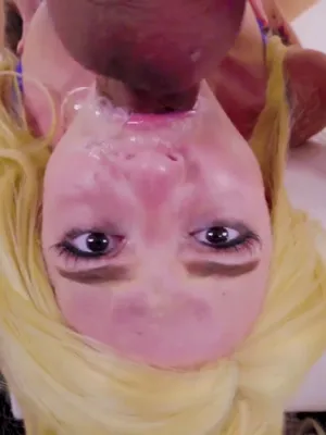 #Blonde #Deepthroat #Facefuck #Drooling #Vertical Porn