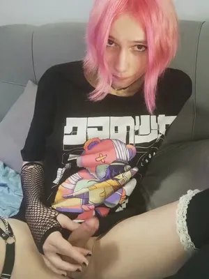 #Teen #Shemale #Tattoo #チンポ #Solo #Fishnet #Stockings #Pink Hair #Vertical Porn #Ladyboy #TS Emiria