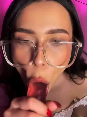 #Tits #Brunette #Glasses #Dildo #Solo #Onlyfans #Fucking #Dildo Blowjob #Sexy #Long Nails #Dildo Play #Pink Lighting
