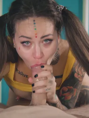 #Teen #Blowjob #Brunette #Tattoo #Pigtails #Vertical Porn
