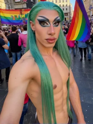 #素人 #露出 #Beautiful #Solo #焦らし #POV #ソフト #Makeup #Colored Hair #Pride Month #Ai Porn #Pride #Drag Queen