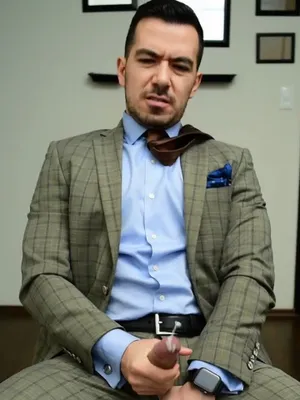 #Cumshot #Big Cock #Solo #ゲイ #オナニー #Boss #椅子 #Vertical Porn #Suit