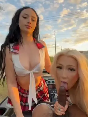 #BBC #Blowjob #Blonde #Threesome #Cumshot #Car #Beautiful #Skirt #Outdoor #Cowgirl #POV #Interracial #Fucking #Riding Dick #Black Hair #Vertical Porn