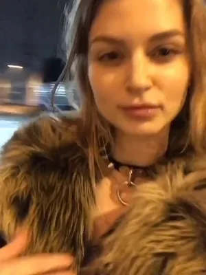 Isn’t my fur coat sexy as hell while flashing my tits in public? Ya just can’t get enough of this kinky fun, can you? 😉🔥
