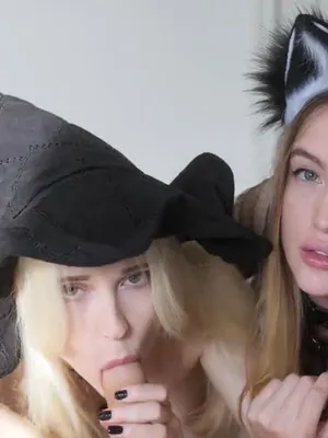 #Amateurs #Creampie #Facial #Babes #Halloween #Amateur Threesome #2Girls1Guy #Vertical Porn