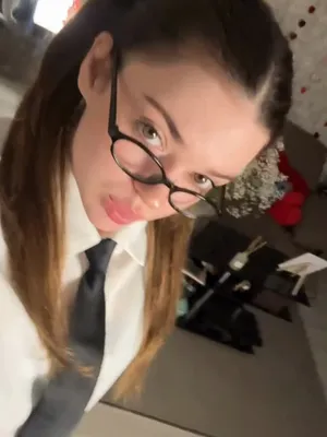 #Amateurs #Glasses #Beautiful #Solo #Onlyfans #Teasing #Hot #Sexy #Cute Girl #Tongue Out #School Girl Vibe #Tie Outfit