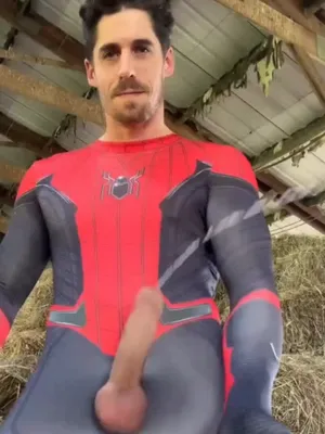 #Cumshot #Big Cock #Solo #Gay #Jerking Off #Spiderman Cosplay #Multiple Cum #Hands Free Cumshot #Barn #Hay