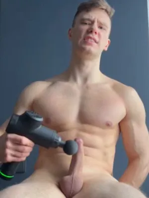 #Cumshot #Muskulös #Solo #Schwul #Wichsen #Vertikal Porno #Waschbrettbauch #Fascial Gun
