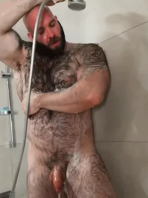 #Hairy #Shower #Solo #Gay #Bearded #Bald #Bear #Vertical Porn #Soapy Dick