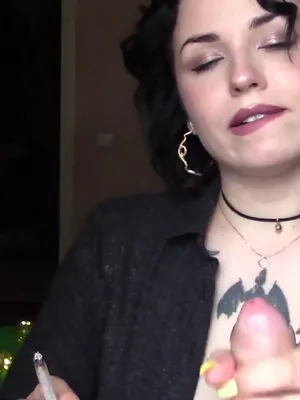 I love to keep smoking after swallowing cum