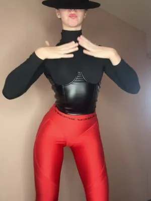 #Leggings #Muscular #Teasing #Women #Tight #Mistress #Home #Tall #Red #Goddess #Hat #Biceps #Skinny