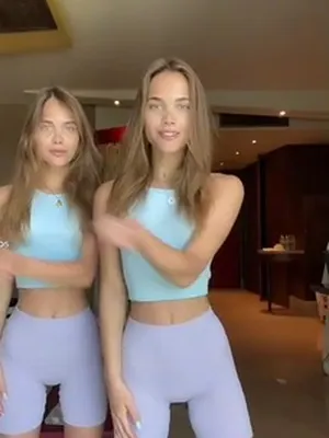 #Blonde #Twins #Dancing #Step Sister #Vertical Porn