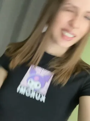 #Amateurs #Solo #Young #Onlyfans #Teasing #Cute Girl #Sexy Body #Casual #Septum Piercing #Kuromi Shirt