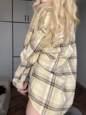#Shemale #Blonde #Ass #Lingerie #Solo #Onlyfans #Teasing #Thong #Sexy #Mirror Selfie #Plaid Shirt