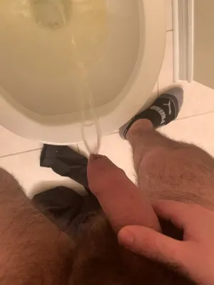 #Pissing #Toilet #Hairy Cock #Vertical Porn